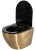 Унитаз подвесной Rea Carlo Flat Gold Brush Black C3300