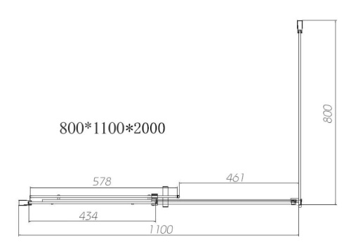 Душевой уголок Vincea Dice VSR-4D8011CL