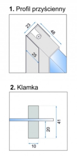 Душевая дверь Rea Fold Modul 70 K7444