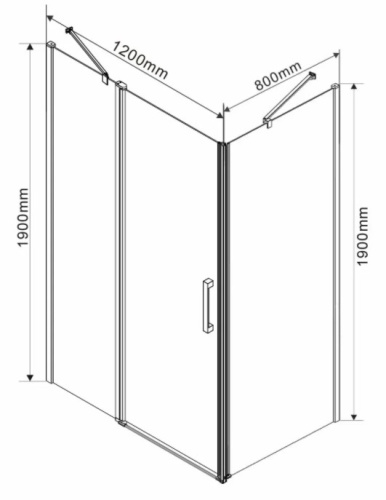 Душевой уголок Vincea Orta VSR-1O8012CL
