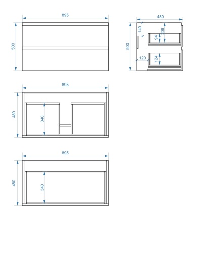 Тумба подвесная Vela Мира 90П под Alice (белый глянец) TU14599