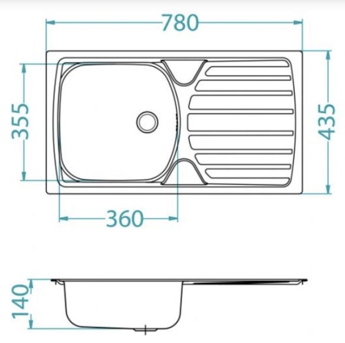 Мойка для кухни Alveus BASIC 170 LEI-60 NEW 780x435 1136536