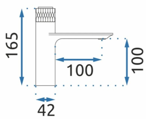 Смеситель для умывальника Rea Storm Black Gold B9987