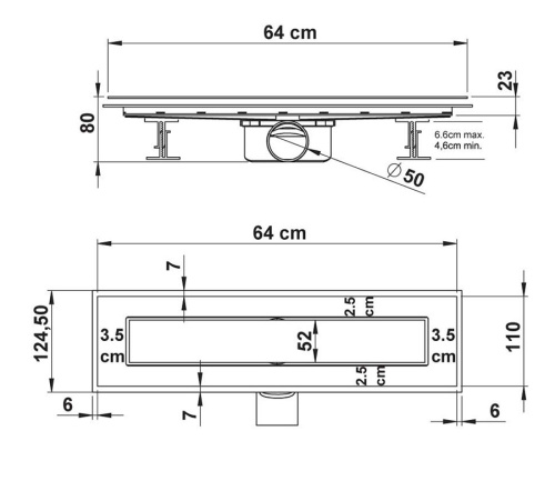 Трап для душа Vincea SAY ANZER 72.2.60.STN