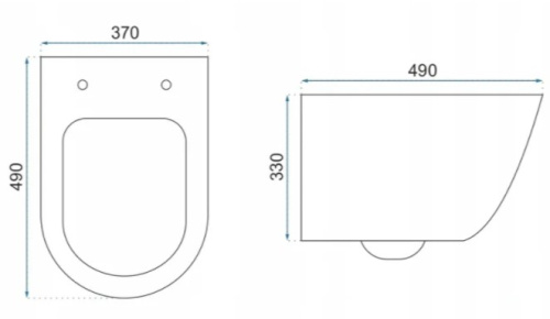 Унитаз подвесной Rea Carlo Mini rimless Flat Gold Edge C1222