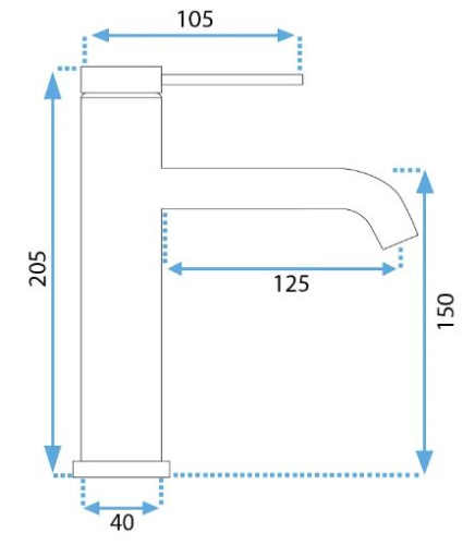 Смеситель для умывальника Rea Clif black B5321