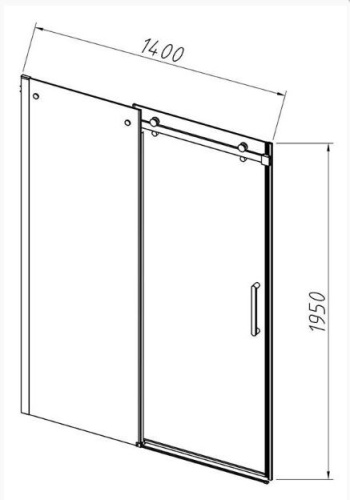 Душевая дверь Vincea Como-N VDS-4CN140CLB