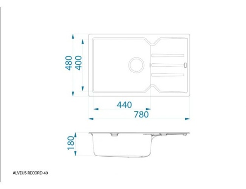 Мойка для кухни Alveus Granital RECORD 40 G91 CARBON 1144466