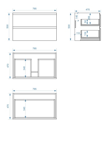 Тумба подвесная Vela Мира 80П под Alice (белый глянец) TU14774