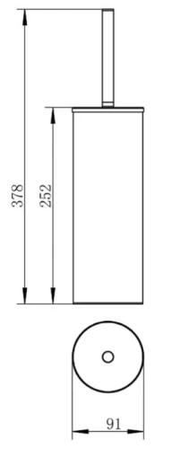 Ёршик напольный Vivi Felice F0513 ORO OPACO