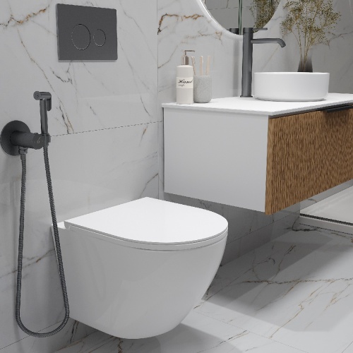 Комплект Oliveeka инсталляция OL-MQ-003 с унитазом OL-6016 и кнопкой OL-R22-BGM