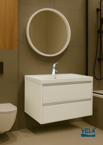 Тумба подвесная Vela Мира 80П под Classica (белый глянец) TU27104