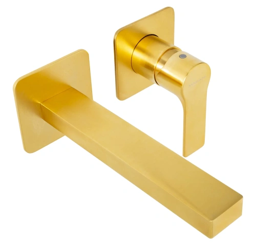 Смеситель для раковины Mariani Kali B22565KLP, золото брашированное