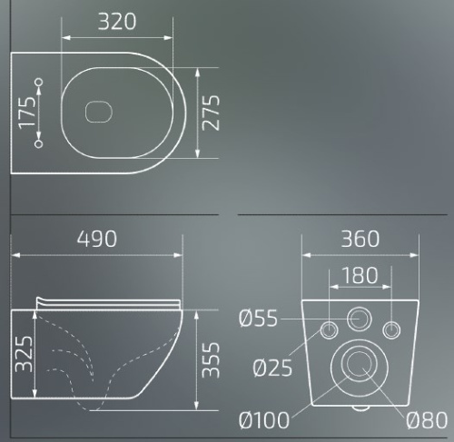 Унитаз подвесной Gid Tr2198TF