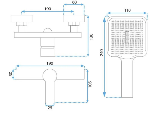 Смеситель для душа Rea Argus gold matt B6413