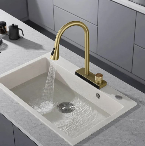 Смеситель для мойки Rea Conor gold matt B6312