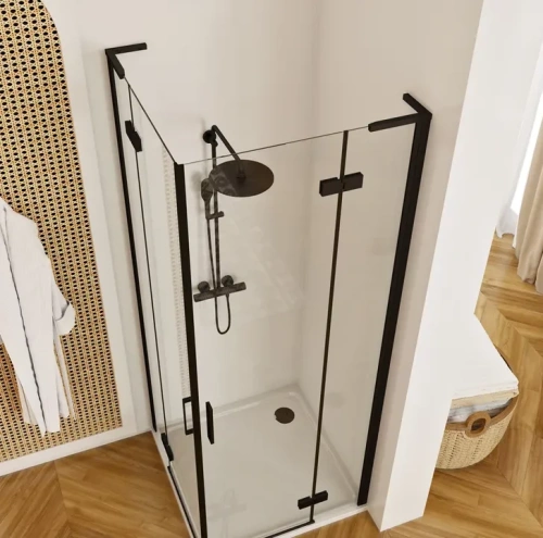 Душевой уголок Rea Hugo Double black 90x90 K6601