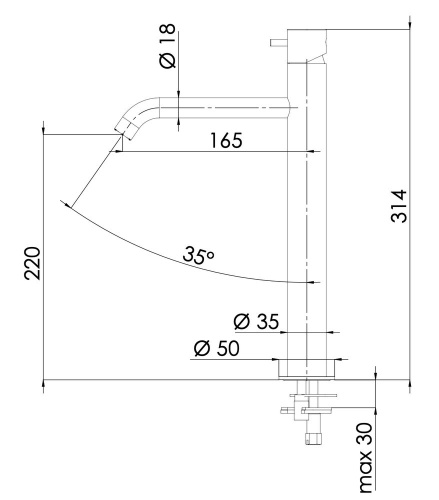 Смеситель для раковины Daniel Tokyo TK607BCR