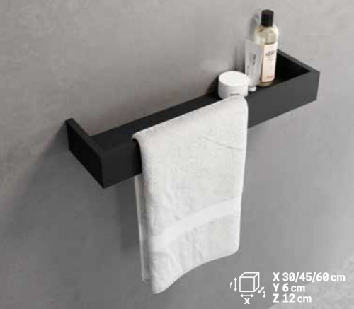 Полка с полотенцедержателем 45 см Novellini Frame R90AKFMPS45-H