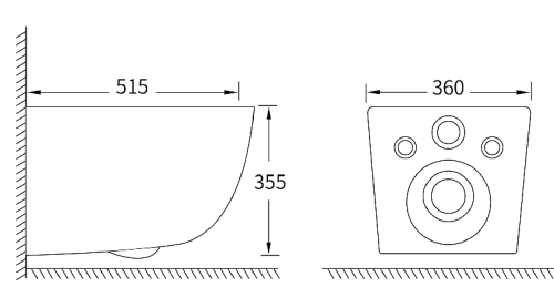 Комплект Oliveeka инсталляция OL-MQ-003 с унитазом OL-1216 и кнопкой OL-E12-BN