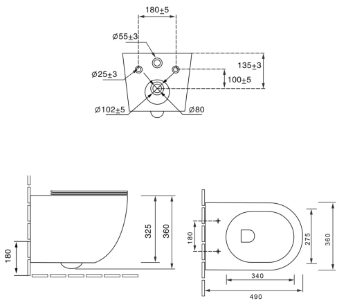 Унитаз подвесной Vincea Globo VT1-14STMC