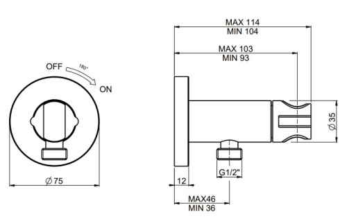 Гигиенический душ Carimali 19120EST/C-100-CR
