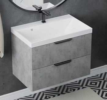 Тумба подвесная Vela Каскад 80П под Classica (Бетон Чикаго) TU63175