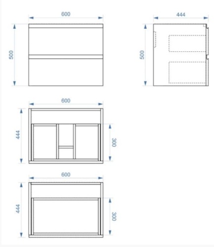 Тумба подвесная Vela Волна 60П под Classica (черный мат) черный хекси TU8858