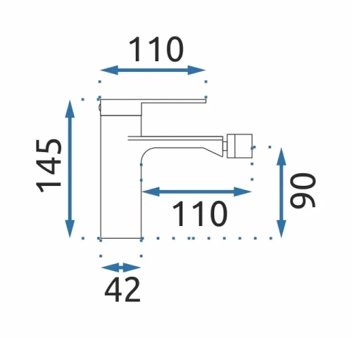 Смеситель для биде Rea Storm black matt B4120