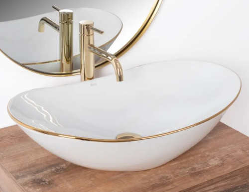 Умывальник Rea Royal Gold Edge U8570