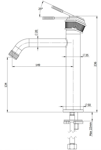Смеситель для раковины Remer Atelier AL12A