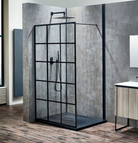 Душевая стенка Calani Soleo walk in 120 Black CAL-K6013