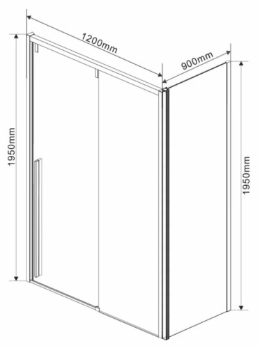 Душевой уголок Vincea Lugano VSR-1L9012CL-1