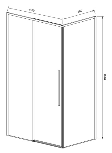 Душевой уголок Vincea Slim-N VSR-4SN8013CLG