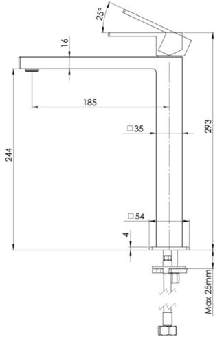 Смеситель для раковины Mariani Rebel A37398RE12