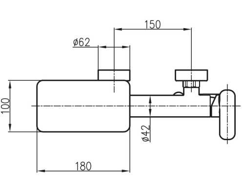 Смеситель для душа Ahti Naantali NT305000 Смеситель для душа Ahti Naantali NT305000