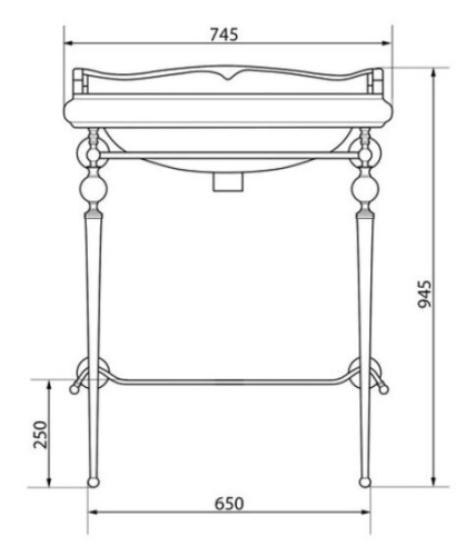 Консоль под раковину Caprigo 7064/73-VOT