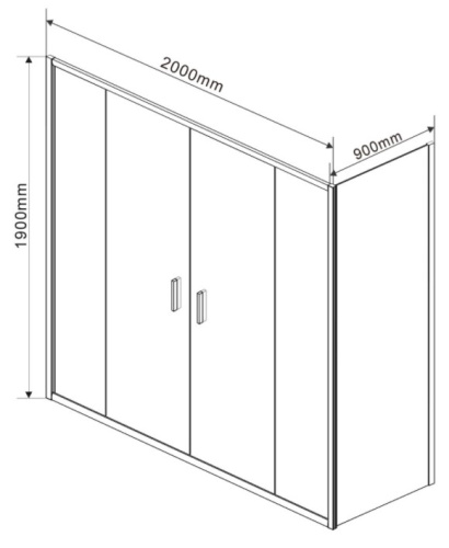 Душевой уголок Vincea Garda VSR-1G29020CH
