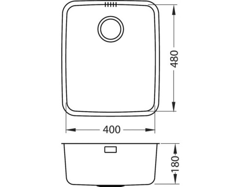 Мойка для кухни Alveus LUNO 40 SAT 90 FI 480x400 1129252
