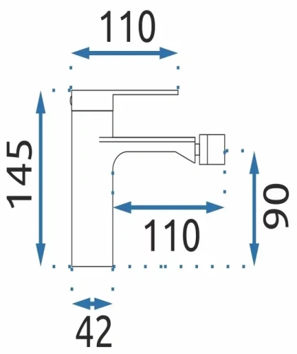 Смеситель для биде Rea Storm gold matt B7961