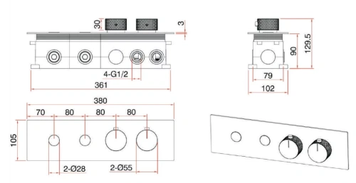 Смеситель для душа Nemo NM-8051MB matte black
