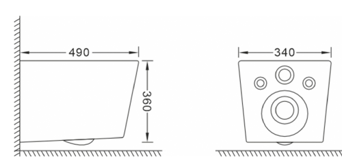 Комплект Oliveeka инсталляция OL-MQ-003 с унитазом OL-5014 и кнопкой OL-E12-BG