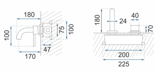 Смеситель для умывальника Rea Owen black B5332