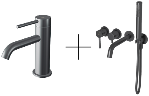 Душевая система для ванны со смесителем Oliveeka OL-889017+88139017-BGM