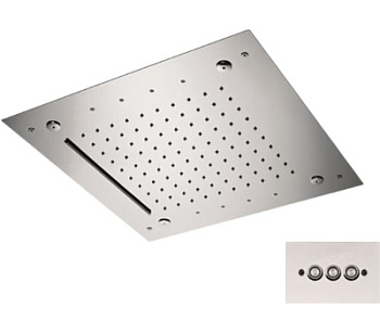 Верхний душ потолочный с подсветкой 43 см Remer 357RS43NC