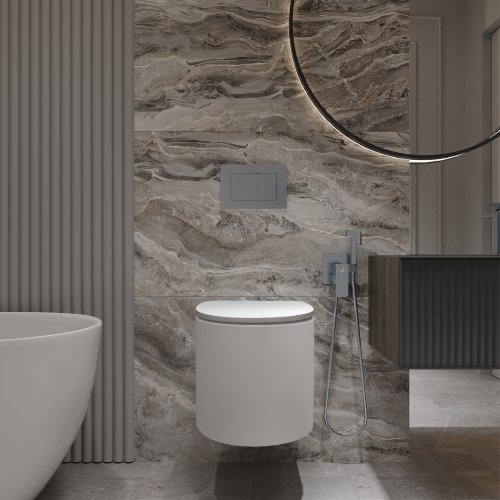 Комплект Oliveeka инсталляция OL-MQ-003 с унитазом OL-G27 и кнопкой OL-E12-CR