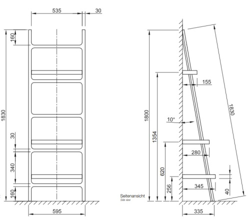 Полотенцедержатель лестница Decor Walther Stone HTLA 0932060