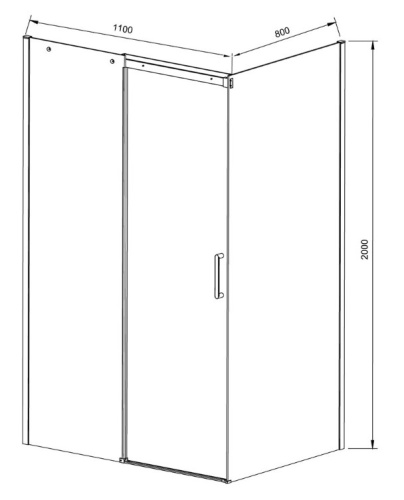 Душевой уголок Vincea Dice VSR-4D8011CLGM