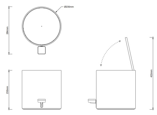 Ведро с педалью Decor Walther Bar TE 50 MINI 0615450