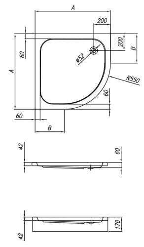Душевой поддон Kolpa-san Ontex 90x90 R550 590080